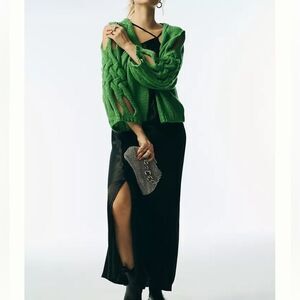 Maeve by Anthropologie One Size Braided Cardigan Sweater